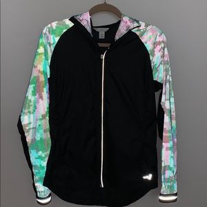 Reflective Olympic Hooded Running Jacket (Black)